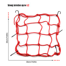 Load image into Gallery viewer, 30*30cm Universal Motorcycle Luggage Net Hooks Net Motorbike Bungee Mesh Helmet Holder Luggage Net Motorcycle Accessories
