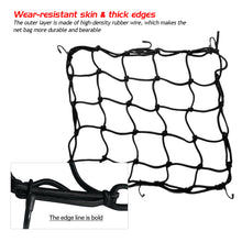 Load image into Gallery viewer, 40*40cm Universal Motorcycle Luggage Net Hooks Net Motorbike Bungee Mesh Helmet Holder Luggage Net Motorcycle Accessories
