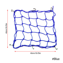 Load image into Gallery viewer, 40*40cm Universal Motorcycle Luggage Net Hooks Net Motorbike Bungee Mesh Helmet Holder Luggage Net Motorcycle Accessories
