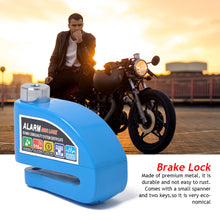 Load image into Gallery viewer, Waterproof Motorcycle Alarm Lock Bike Lock Security Anti-theft Lock Motorbike Disc Brake Lock Reminder Rope Wrench with Bag
