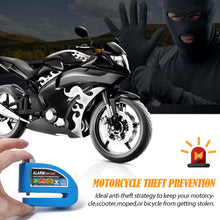 Load image into Gallery viewer, Waterproof Motorcycle Alarm Lock Bike Lock Security Anti-theft Lock Motorbike Disc Brake Lock Reminder Rope Wrench with Bag
