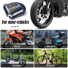 Load image into Gallery viewer, Waterproof Motorcycle Alarm Lock Bike Lock Security Anti-theft Lock Motorbike Disc Brake Lock Reminder Rope Wrench with Bag
