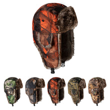 Load image into Gallery viewer, Outdoor Earflap Hat Lei Feng Hat Camouflage Warm Winter Elderly Hat Cap Thick Flaps Ski Hat Unisex Trapper Bomber Cap Earflapp
