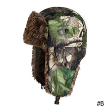 Load image into Gallery viewer, Outdoor Earflap Hat Lei Feng Hat Camouflage Warm Winter Elderly Hat Cap Thick Flaps Ski Hat Unisex Trapper Bomber Cap Earflapp
