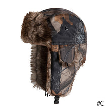Load image into Gallery viewer, Outdoor Earflap Hat Lei Feng Hat Camouflage Warm Winter Elderly Hat Cap Thick Flaps Ski Hat Unisex Trapper Bomber Cap Earflapp
