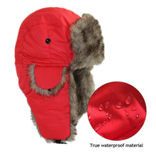 Load image into Gallery viewer, Unisex Winter Russian Hat Trapper Bomber Warm Trooper Ear Flaps Cap Headwear Bonnet Men Women Thick Ski Hat Fluffy Faux Fur Cap
