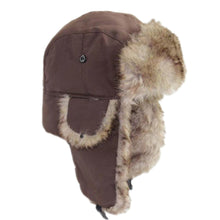 Load image into Gallery viewer, Unisex Winter Russian Hat Trapper Bomber Warm Trooper Ear Flaps Cap Headwear Bonnet Men Women Thick Ski Hat Fluffy Faux Fur Cap
