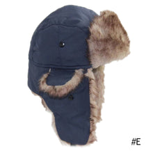 Load image into Gallery viewer, Unisex Winter Russian Hat Trapper Bomber Warm Trooper Ear Flaps Cap Headwear Bonnet Men Women Thick Ski Hat Fluffy Faux Fur Cap
