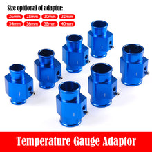 Load image into Gallery viewer, Water Temp Temperature Joint Pipe Sensor Gauge Radiator Size 26mm 28mm 30mm 32mm 34mm 36mm 38mm 40mm Hose Adapter
