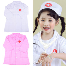 Load image into Gallery viewer, 1 Set Kids Doctor Simulation Nurse Uniform Cosplay Family Parent-Child Games Cross Coat Halloween Carnival Performance Costume
