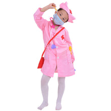 Load image into Gallery viewer, 1 Set Kids Doctor Simulation Nurse Uniform Cosplay Family Parent-Child Games Cross Coat Halloween Carnival Performance Costume
