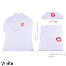 Load image into Gallery viewer, 1 Set Kids Doctor Simulation Nurse Uniform Cosplay Family Parent-Child Games Cross Coat Halloween Carnival Performance Costume
