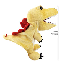Load image into Gallery viewer, Dinosaur Plush Hand Puppet Toys Role Play Bedtime Story Props Kindergarten performance Lifelike Gloves 11 Style Triceratop Tyrannosaurus
