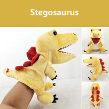 Load image into Gallery viewer, Dinosaur Plush Hand Puppet Toys Role Play Bedtime Story Props Kindergarten performance Lifelike Gloves 11 Style Triceratop Tyrannosaurus
