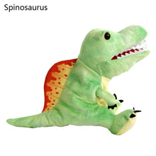 Load image into Gallery viewer, Dinosaur Plush Hand Puppet Toys Role Play Bedtime Story Props Kindergarten performance Lifelike Gloves 11 Style Triceratop Tyrannosaurus

