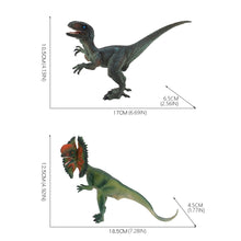 Load image into Gallery viewer, Jurassic Dinosaur Simulation Toy PVC Action Figure Dino Model Toys Lifelike Dilophosaurus Raptor Dinosaurs Ornaments Mouth Can Be Closed
