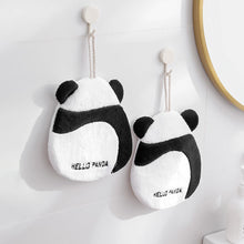 Load image into Gallery viewer, Cute Cartoon Panda Hand Towel Super Absorbent Microfiber Coral Fleece Kitchen Handkerchief High-efficiency Tableware Cleaning Dishcloth Tools for Child
