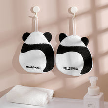 Load image into Gallery viewer, Cute Cartoon Panda Hand Towel Super Absorbent Microfiber Coral Fleece Kitchen Handkerchief High-efficiency Tableware Cleaning Dishcloth Tools for Child
