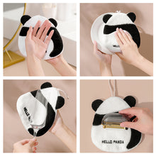 Load image into Gallery viewer, Cute Cartoon Panda Hand Towel Super Absorbent Microfiber Coral Fleece Kitchen Handkerchief High-efficiency Tableware Cleaning Dishcloth Tools for Child

