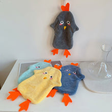 Load image into Gallery viewer, Cute Cartoon Chicken Hand Towel Super Absorbent Microfiber Coral Fleece Kitchen Handkerchief High-efficiency Tableware Cleaning Dishcloth Tools for Child
