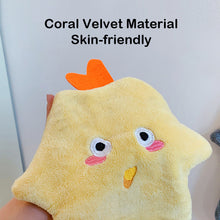 Load image into Gallery viewer, Cute Cartoon Chicken Hand Towel Super Absorbent Microfiber Coral Fleece Kitchen Handkerchief High-efficiency Tableware Cleaning Dishcloth Tools for Child
