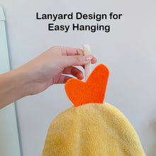 Load image into Gallery viewer, Cute Cartoon Chicken Hand Towel Super Absorbent Microfiber Coral Fleece Kitchen Handkerchief High-efficiency Tableware Cleaning Dishcloth Tools for Child

