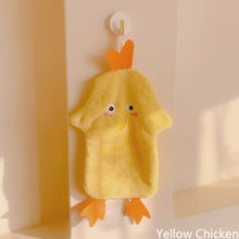 Load image into Gallery viewer, Cute Cartoon Chicken Hand Towel Super Absorbent Microfiber Coral Fleece Kitchen Handkerchief High-efficiency Tableware Cleaning Dishcloth Tools for Child
