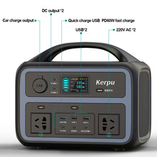 Load image into Gallery viewer, 200-240V 600W EU 600Wh Portable Power Station Pure Sine Wave for Home Outdoor Car Drone Laptops Solar Generator Charging
