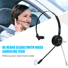 Load image into Gallery viewer, M97 5.0 Headset Wireless Over-Head CVC6.0 Noise Canceling Headphones with Microphone with charging base for Trucker/Driver
