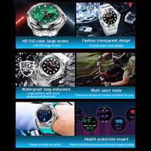 Load image into Gallery viewer, TK19 Smart Watch Men Ice Transparent Case Bluetooth Call Music Playback 4 Games 3M Waterproof Sport Smartwatch Android Ios
