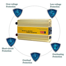 Load image into Gallery viewer, 1000W Car Pure Sinewave Inverter Sine Wave Power Inverter DC 12V To AC 220V Voltage Converter Car Micro Converter Transformer
