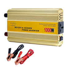 Load image into Gallery viewer, 1000W Car Pure Sinewave Inverter Sine Wave Power Inverter DC 12V To AC 220V Voltage Converter Car Micro Converter Transformer
