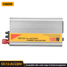 Load image into Gallery viewer, 1000W Car Modified Sine Wave Sinewave Inverter Power Car Micro Converter Transformer Inverter DC 12V To AC 220V Voltage Converter
