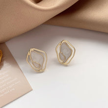 Load image into Gallery viewer, Temperamental Simple Geometric Shell Ear Studs Earrings Versatile Alloy Ear Studs Women Jewelry Accessories
