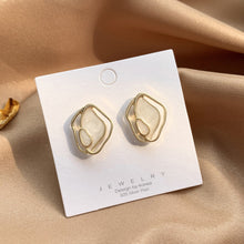Load image into Gallery viewer, Temperamental Simple Geometric Shell Ear Studs Earrings Versatile Alloy Ear Studs Women Jewelry Accessories
