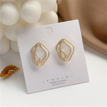 Load image into Gallery viewer, Temperamental Simple Geometric Shell Ear Studs Earrings Versatile Alloy Ear Studs Women Jewelry Accessories
