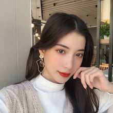 Load image into Gallery viewer, Temperamental Vintage Earrings Geometrically Irregular Oil Dropping Ear Studs Asymmetrical Simple Earrings Jewelry Gift
