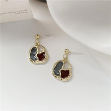 Load image into Gallery viewer, Antique Color Blocked Pendant Earrings Temperamental Simple Alloy Ear Studs Earrings Jewelry Accessories
