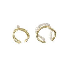 Load image into Gallery viewer, Fashion Simple Double-layer Pearl Opening Ring Niche Adjustable Alloy Ring Jewelry Accessory for Women

