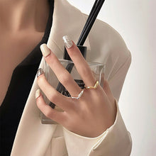 Load image into Gallery viewer, Fashion Personalized Ring Gold Silver Alloy Non-adjustable Ring Niche Simple Jewelry Accessory for Women
