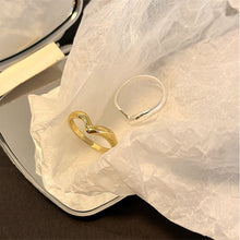 Load image into Gallery viewer, Fashion Personalized Ring Gold Silver Alloy Non-adjustable Ring Niche Simple Jewelry Accessory for Women
