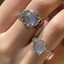 Load image into Gallery viewer, Fashion Vintage Opal Ring Niche Irregular Opening Adjustable Ring Alloy Ring Women Jewelry Accessory
