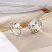 Load image into Gallery viewer, Fashion Vintage Opal Ring Niche Irregular Opening Adjustable Ring Alloy Ring Women Jewelry Accessory
