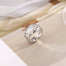 Load image into Gallery viewer, Fashion Vintage Opal Ring Niche Irregular Opening Adjustable Ring Alloy Ring Women Jewelry Accessory
