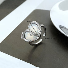 Load image into Gallery viewer, Split Love Diamond Necklace Ring Earring Fashion Creative Alloy Love Necklace Ring Earring Jewelry Gift

