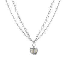 Load image into Gallery viewer, Split Love Diamond Necklace Ring Earring Fashion Creative Alloy Love Necklace Ring Earring Jewelry Gift
