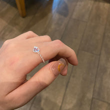 Load image into Gallery viewer, Fashion Niche Love Colorful Moonlight Stone Ring Adjustable Chain Pulling Ring Jewelry Accessory for Women
