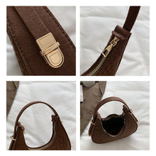Load image into Gallery viewer, Fashion Niche Crescent Bag Shoulder Bag Versatile Felt Cloth Armpit Bag Women Handbag Shoulder Bag
