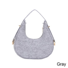 Load image into Gallery viewer, Fashion Niche Crescent Bag Shoulder Bag Versatile Felt Cloth Armpit Bag Women Handbag Shoulder Bag
