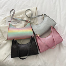 Load image into Gallery viewer, Fashion Simple Women Sequin Shoulder Bag Armpit Bag Versatile Portable PU Leather Handbag Shoulder Bag
